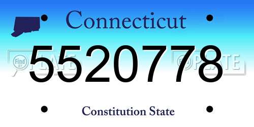 5520778 Connecticut License Plate