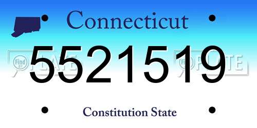 5521519 Connecticut License Plate
