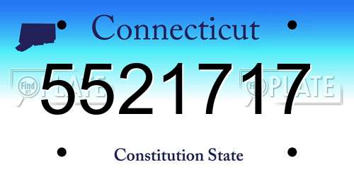 5521717 Connecticut License Plate