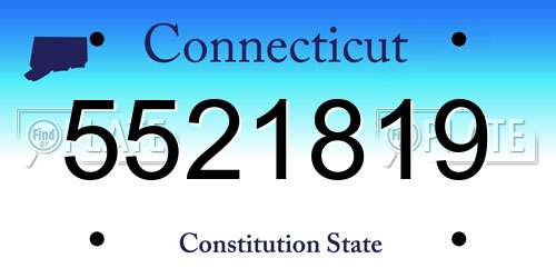 5521819 Connecticut License Plate