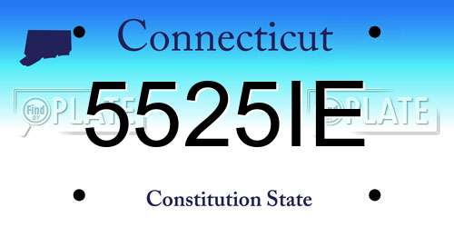 5525IE Connecticut License Plate
