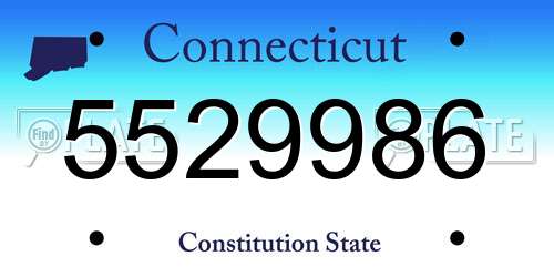 5529986 Connecticut License Plate