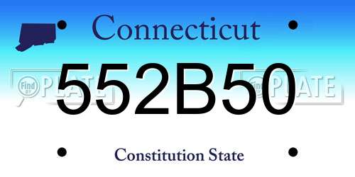 552B50 Connecticut License Plate