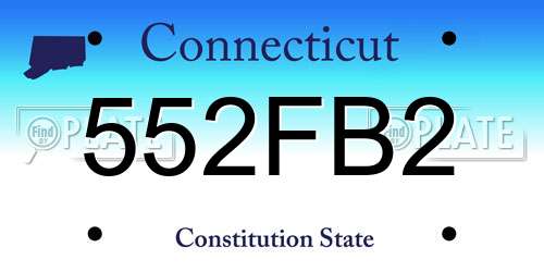 552FB2 Connecticut License Plate