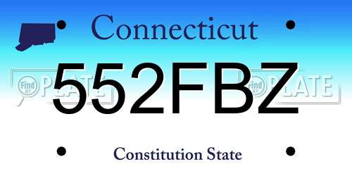 552FBZ Connecticut License Plate