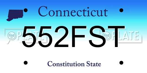 552FST Connecticut License Plate