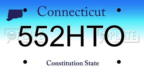 552HTO Connecticut License Plate