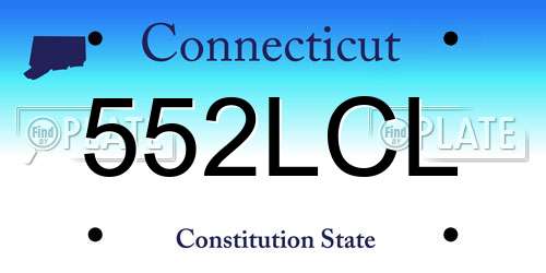 552LCL Connecticut License Plate