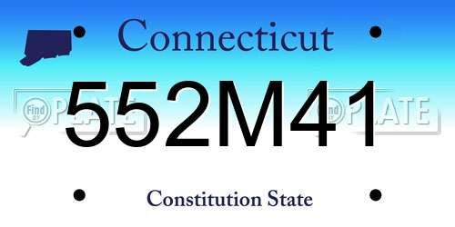 552M41 Connecticut License Plate