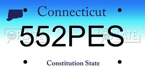 552PES Connecticut License Plate