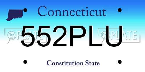 552PLU Connecticut License Plate