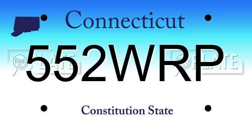 552WRP Connecticut License Plate
