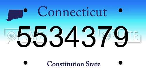 5534379 Connecticut License Plate