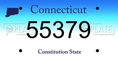 55379 Connecticut License Plate