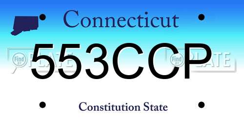 553CCP Connecticut License Plate