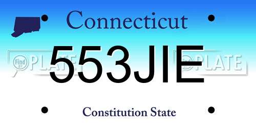 553JIE Connecticut License Plate