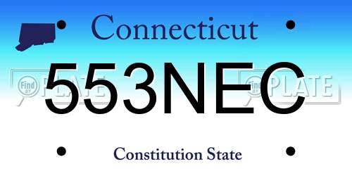 553NEC Connecticut License Plate