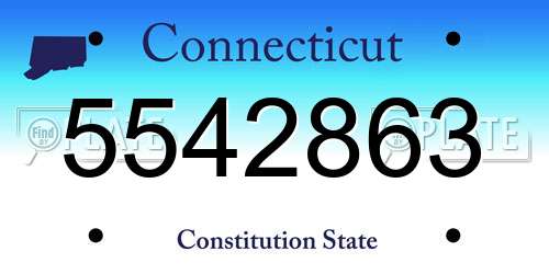 5542863 Connecticut License Plate