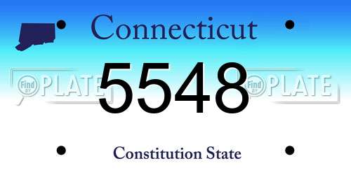 5548 Connecticut License Plate