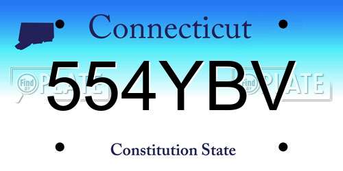 554YBV Connecticut License Plate