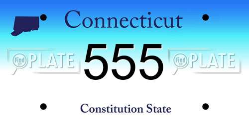 555 Connecticut License Plate