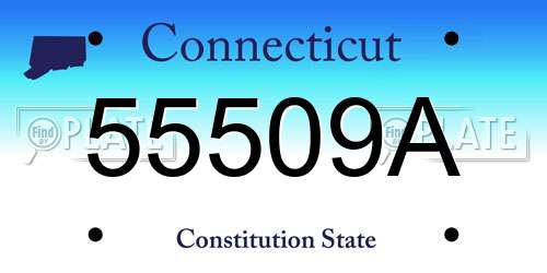 55509A Connecticut License Plate