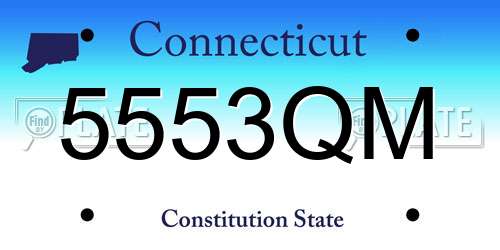 5553QM Connecticut License Plate