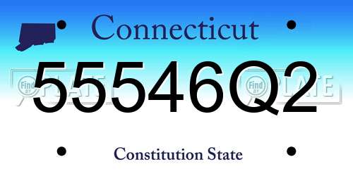 55546Q2 Connecticut License Plate