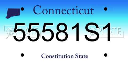 55581S1 Connecticut License Plate