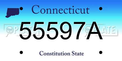 55597A Connecticut License Plate