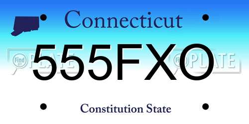 555FXO Connecticut License Plate
