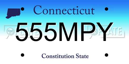 555MPY Connecticut License Plate