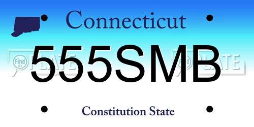 555SMB Connecticut License Plate