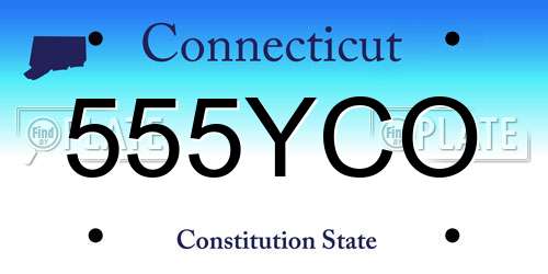 555YCO Connecticut License Plate