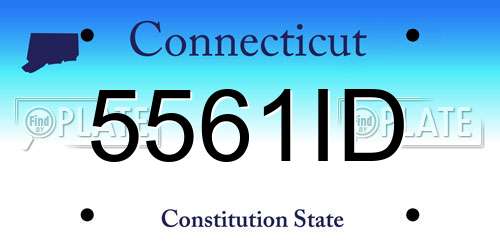 5561ID Connecticut License Plate