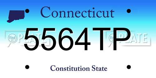 5564TP Connecticut License Plate