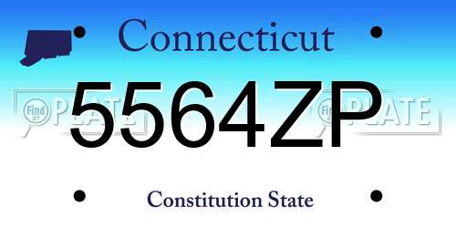 5564ZP Connecticut License Plate