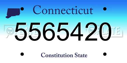 5565420 Connecticut License Plate