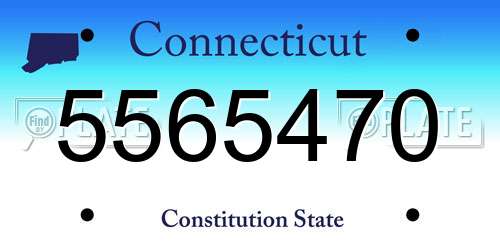 5565470 Connecticut License Plate