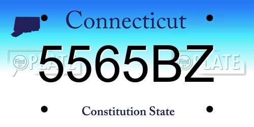 5565BZ Connecticut License Plate