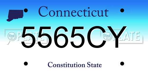 5565CY Connecticut License Plate