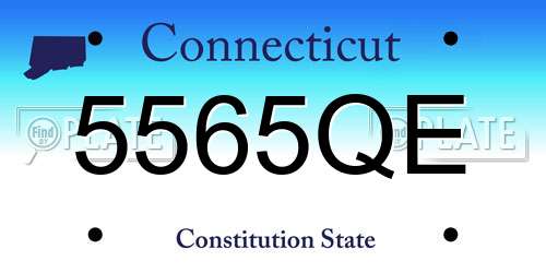 5565QE Connecticut License Plate