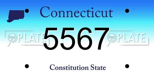 5567 Connecticut License Plate