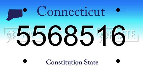 5568516 Connecticut License Plate