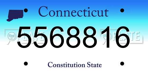 5568816 Connecticut License Plate