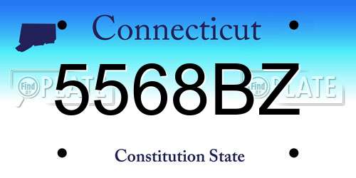5568BZ Connecticut License Plate