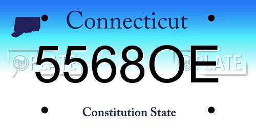 5568OE Connecticut License Plate