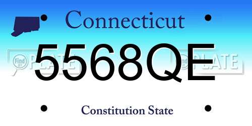 5568QE Connecticut License Plate