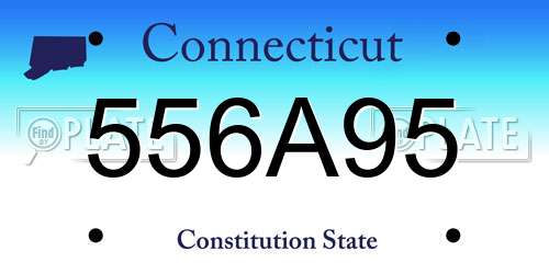 556A95 Connecticut License Plate