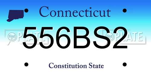 556BS2 Connecticut License Plate